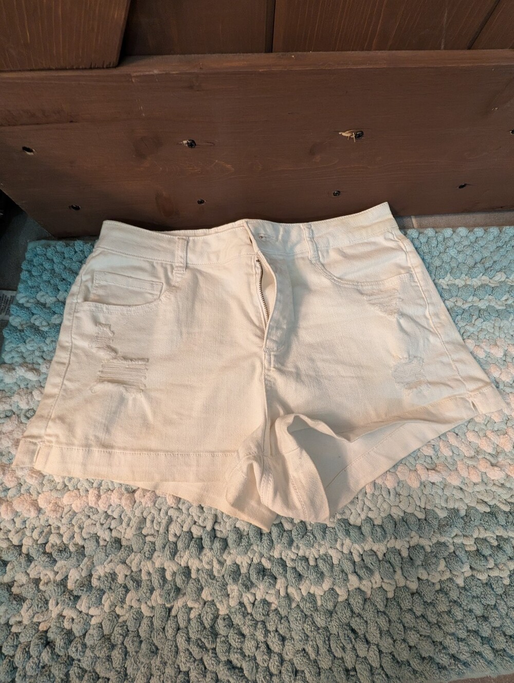 SO Cream Distressed Denim Shorts
